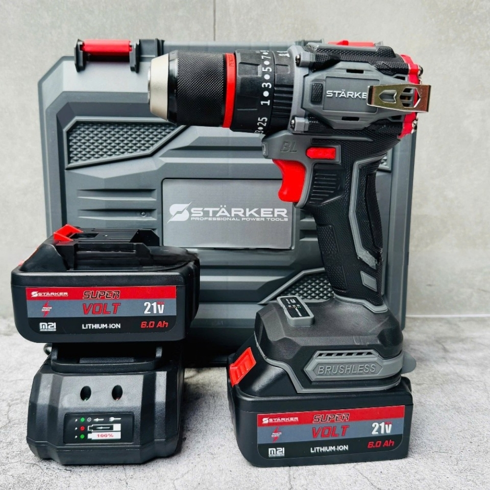 Máy khoan STARKER 13mm SK-DR1360GR và pin sạc