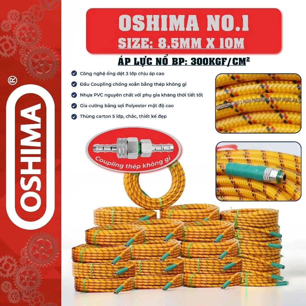 Dây xịt áp lực - Dây phun xịt thuốc Oshima No.1 8.5mm