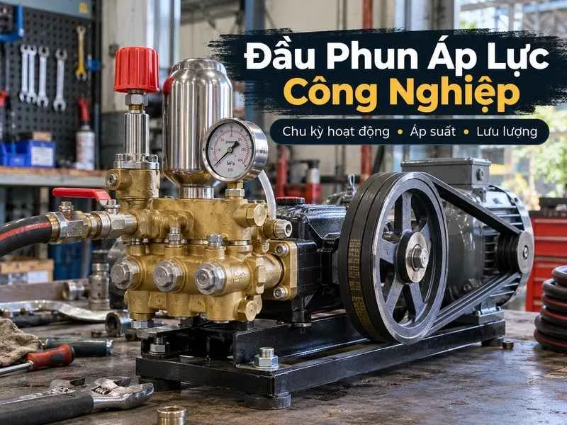 Đầu Phun Áp Lực Công Nghiệp: Cách Chọn Theo Chu Kỳ Hoạt Động, Áp Suất Và Lưu Lượng