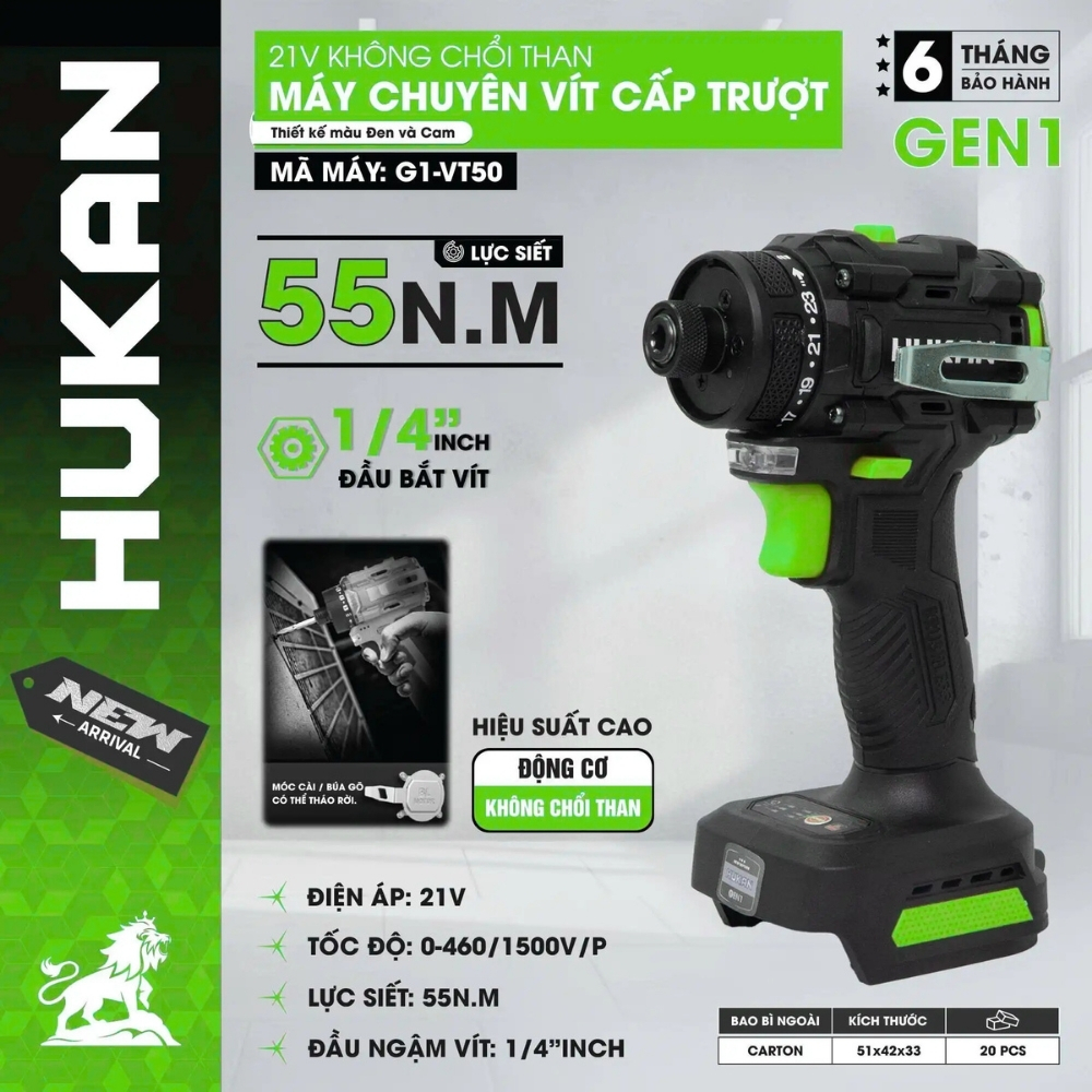 THÂN MÁY CHUYÊN VÍT CẤP TRƯỢT ĐẦU 1/4 (GEN 1) - BODY G1-VT50