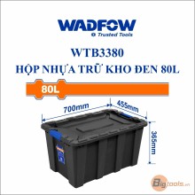 Hộp nhựa trữ kho đen 80L WADFOW - WTB3380