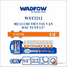 Bộ 12 chi tiết tay vặn đầu tiếp 1/2" WADFOW - WST2212