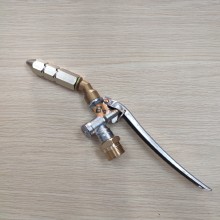 Bộ tay bóp xịt rửa máy lạnh cong (Chân 22mm - Inox 6.5cm 2 tầng)