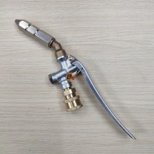 Bộ tay bóp xịt rửa máy lạnh cong (Chân nối nhanh - Inox 6.5cm 2 tầng)