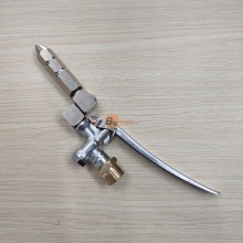 Bộ tay bóp xịt rửa máy lạnh xoay (Chân 22mm - Inox 6.5cm 2 tầng)