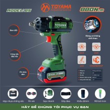Máy siết bulong dùng Pin TOYAMA B5 (21V 10Cell)