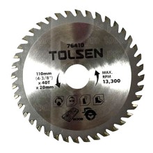 Đĩa Cắt Gỗ 110mm*40 Răng Tolsen 76410