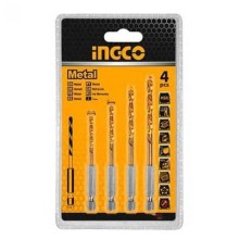 Bộ 4 mũi khoan kim loại HSS INGCO AKD1402