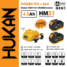 Combo 2 Pin 15Cells -5C Kèm Sạc 1.5Ah HUKAN - HM21-G1-CB4500medium