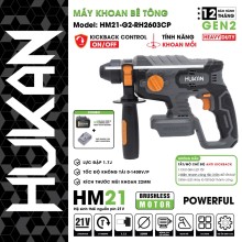 Máy Khoan Bê Tông Pin 3 Chức Năng HUKAN - HM21-G2-RH2603CP