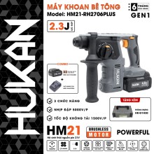 Máy Khoan Bê Tông Pin HUKAN - HM21-RH2706PLUS