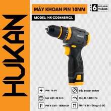 Máy Khoan Pin 10Mm HUKAN - HK-CD0445MCL
