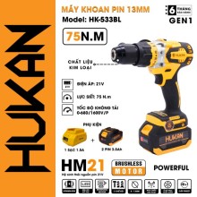 Máy Khoan Pin 13Mm HUKAN - HK-533BL