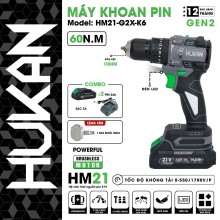 Máy Khoan Pin 3 Chức Năng 10Mm HUKAN - HM21-G2X-K6