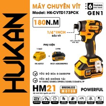 Máy Siết Vít Dùng Pin HUKAN - HK-CVTD173PCK