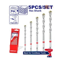 Bộ 5 mũi khoan bê tông (Đuôi lục giác) EMTOP - ECDB6055