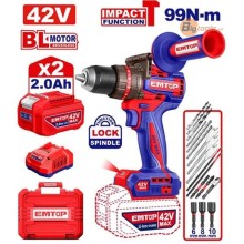 Bộ máy khoan pin 13mm hiệu suất cao  EMTOP - ECIDL429982