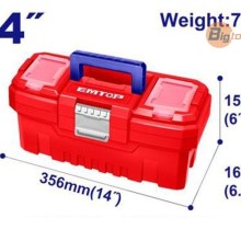 Hộp đựng dụng cụ bằng nhựa 14" ( Tay cầm kim loại) EMTOP - EPBX1402