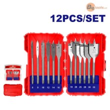 Bộ 12 mũi khoan gỗ dẹt EMTOP - EWFD41302