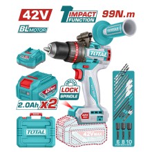 Máy khoan búa không chổi than dùng pin 42V - TOTAL - TIDLI429982