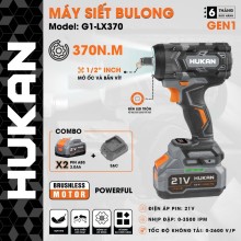 Máy Siết Bulong Pin G1-LX370 Đầu 2 Trong 1 370Nm
